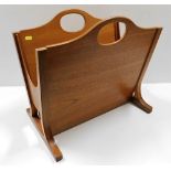 A Parker Knoll retro teak magazine rack