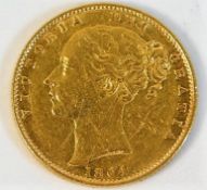 An 1864 Queen Victoria Young Head full gold sovere