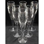 A set of six large Waterford crystal John Rocha "G