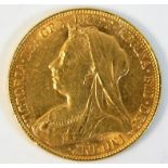 An 1899 Queen Victorian Old Head full gold soverei