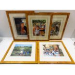 Ten hand signed French prints by Margaret Loxton s