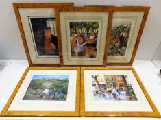 Ten hand signed French prints by Margaret Loxton s