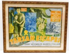 A 1930's original MGM film poster Tarzan Escapes f