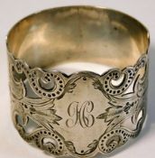 A silver napkin rings, initialled to front 36.1g