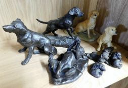 A quantity of mixed Labrador dog figures