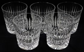 Five Waterford crystal Tramore whisky tumblers, 3.