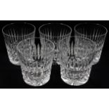 Five Waterford crystal Tramore whisky tumblers, 3.