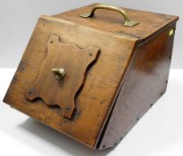 An antique elm coalbox