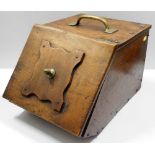 An antique elm coalbox