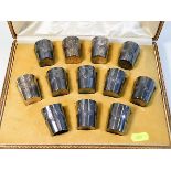 A cased set of a dozen Belle Époque French 0.950 s