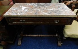 A marble top washstand with drawer