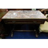 A marble top washstand with drawer