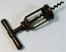 A steel & brass German corkscrew marked Solon DRGM