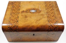 A Victorian writing slope with marquetry decor 11.