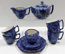 An art deco style chintz tea for two set by Ringto