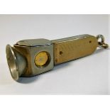 A 9ct gold mounted cigar cutter