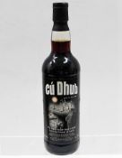 A bottle of Cú Dhub whisky