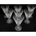 Seven Waterford crystal Tramore large wine glasses