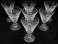 Seven Waterford crystal Tramore large wine glasses