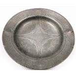 A Kayserzinn art nouveau pewter dish, pattern 4864