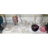 A quantity of crystal & varied art glass, contents