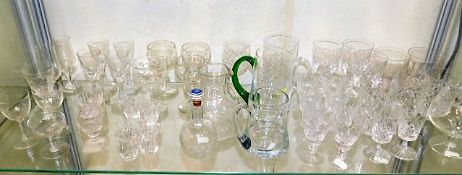 A quantity of mixed glassware, including crystal &