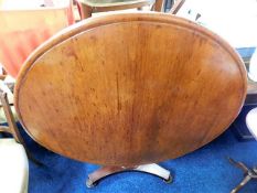 A Victorian mahogany breakfast table 39in wide