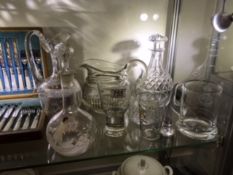 A quantity of glassware including a Mary Gregory s