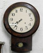 A 19thC. American drop dial clock with later dial