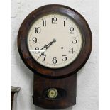 A 19thC. American drop dial clock with later dial