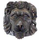 A carved wooden lion bust cathead, reportedly originally from a 17th/18thC. ship at HMS Dockyard Ply