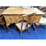 An antique Queen Anne style dressing table with ch