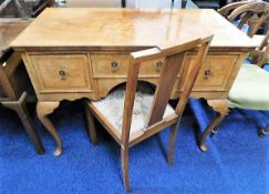 An antique Queen Anne style dressing table with ch