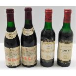 A 1966 half bottle of Mouton Cadet bordeaux red wi