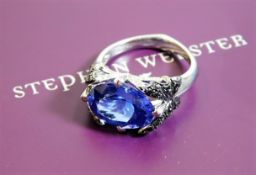 A Stephen Webster 18ct white gold ring set with fi