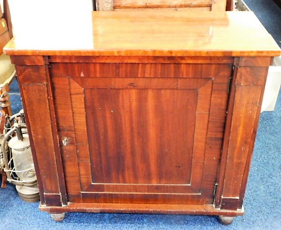 A 19thC. mahogany cupboard 32in wide x 14.5in deep