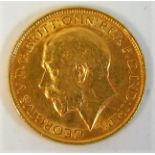 A 1912 King George V full gold sovereign