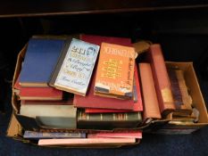 Three boxes of mixed books