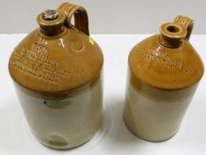 Two stoneware flagons, Vosper, Devonport 12in high