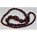 A set of vintage cherry amber style beads 57.2g 25