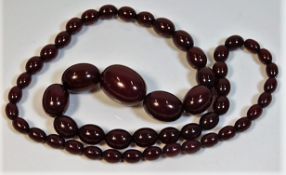 A set of vintage cherry amber style beads 57.2g 25