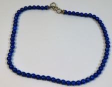 A lapis lazuli necklace 17in long 26g