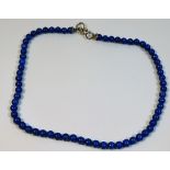 A lapis lazuli necklace 17in long 26g