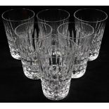 Six Waterford crystal Tramore tumblers, 3.625in ta