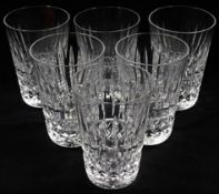 Six Waterford crystal Tramore tumblers, 3.625in ta