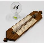 An oak mounted weather forecaster 15in high a/f &
