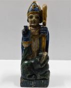 A French polychrome wooden carved figure titled St