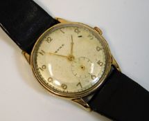 A gents Cyma wrist watch with domed back plate a/f