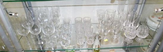 A quantity of mixed glassware including cut glass