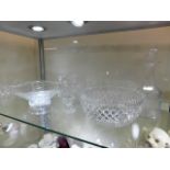 A quantity of cut glass crystal & other glassware